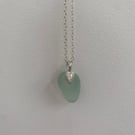Sea Glass and Silver Necklace (807)