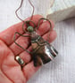 Copper Angel Decoration with African Turquoise Gemstone - Image 5
