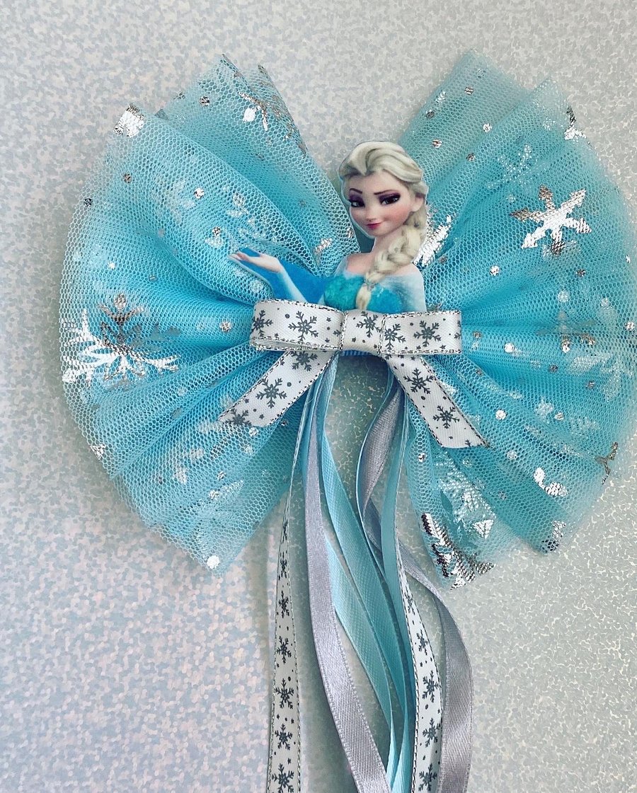  Handmade Elsa blue snowflake clip