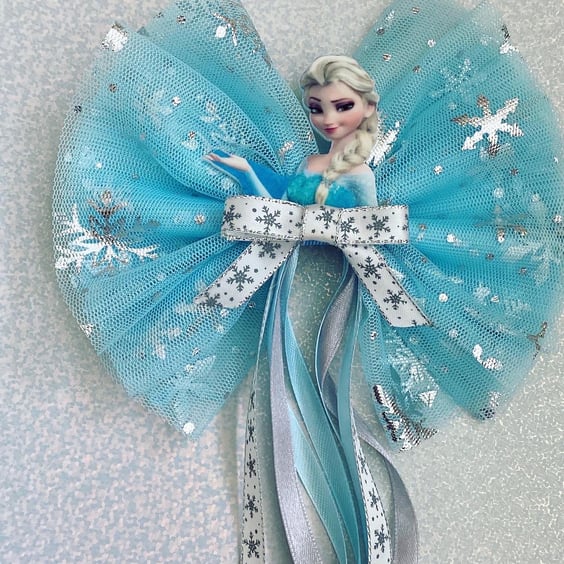  Handmade Elsa blue snowflake clip