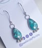 Turquoise Earrings Sterling Silver Jewellery Gift Tibetan Teardrop Gemstone