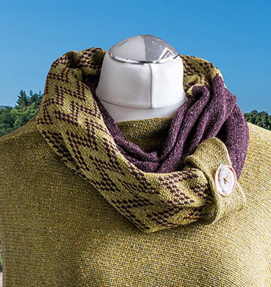 Coast Merino Silk Infinity Fairisle Scarf - Summer