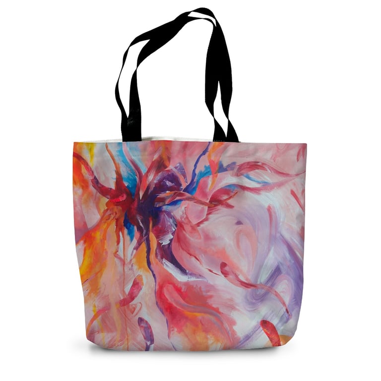 Pink Abstract Art Tote Bag