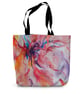Pink Abstract Art Tote Bag - Image 1