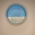 Light blue dash small coaster dish