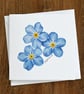Forget-Me-Not Blank Floral Card - Image 2