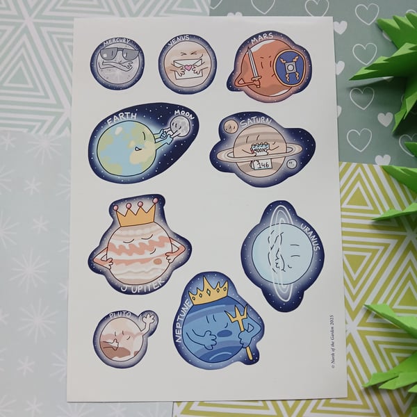 Planet Sticker Sheet