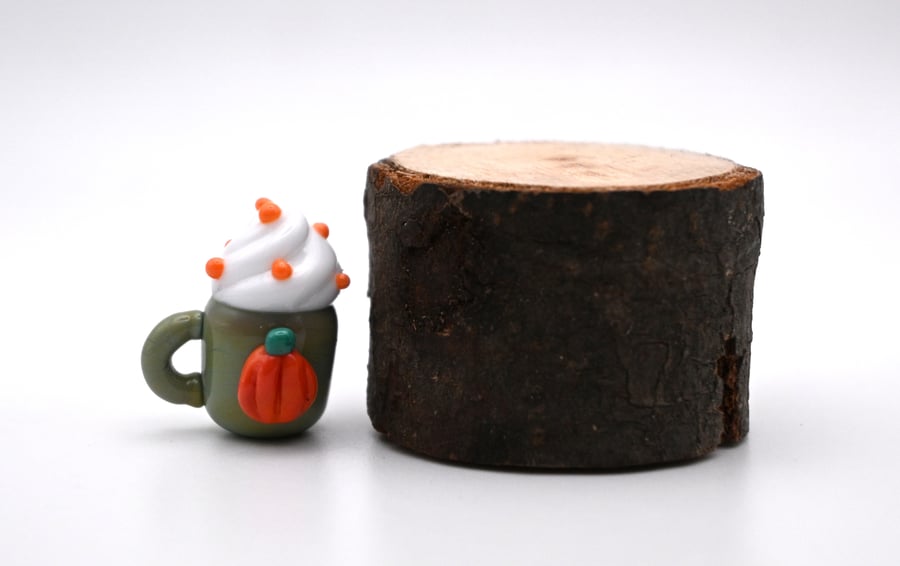 small glass pumpkin latte cup