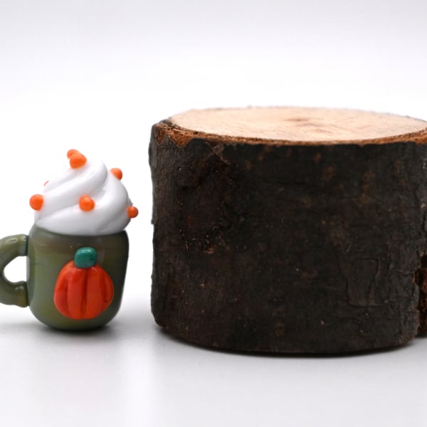 small glass pumpkin latte cup