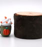small glass pumpkin latte cup - Image 1