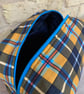 Cornish Tartan Print Fabric Quilted Box Shape Washbag - Image 4