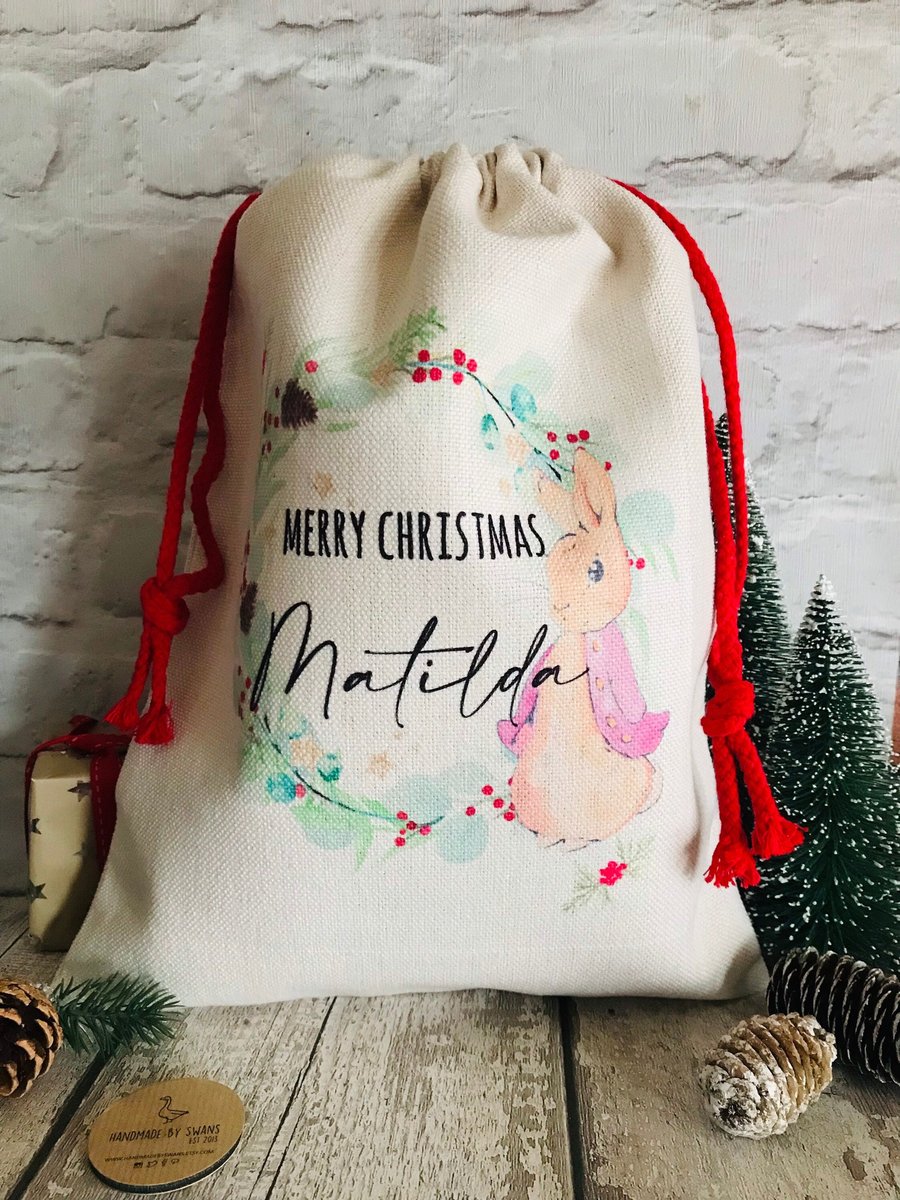 Christmas sack, santa sack, personalised christmas sack, christmas bag, personal