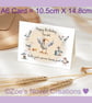 Seagull Birthday Card, personalised - A6 size 10.5cm X 14.8cm - Image 2