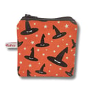 Halloween purse with zip - Witches Hats