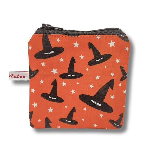 Halloween purse with zip - Witches Hats
