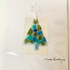 Fused glass Christmas card