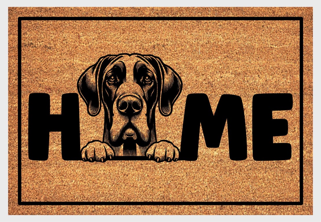 Great Dane Home Door Mat - Great Dane Welcome Mat - 3 Sizes