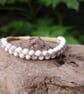 White Howlite Macrame Bracelet, Gemstone beaded bracelet  - Image 9