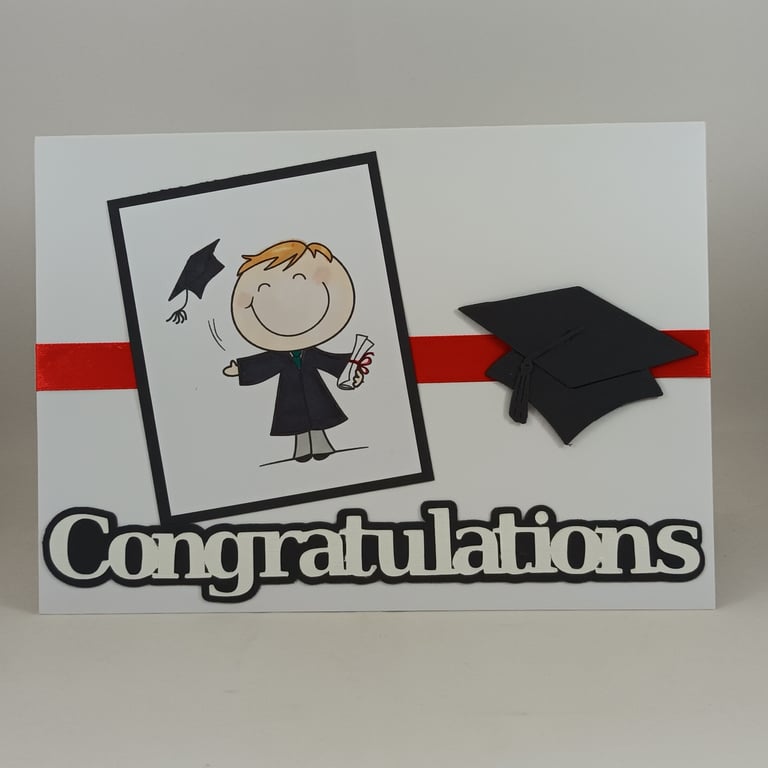 Handmade male graduation card  