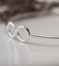 Sterling silver infinity bangle - Image 1