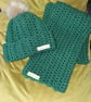 Handmade crochet hat and scarf set.
