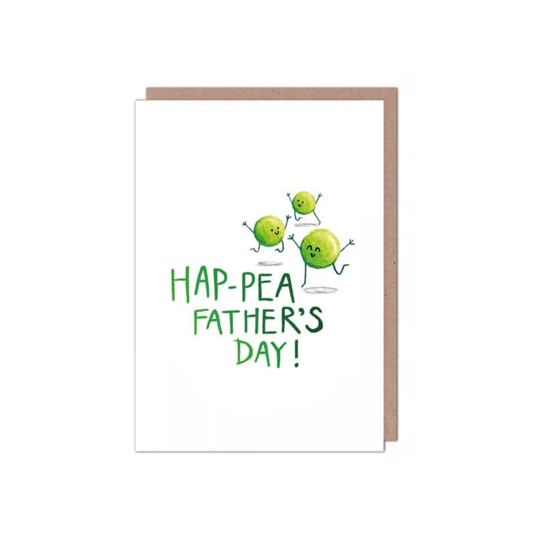 Happy 'Hap-Pea' Father's Day Pun Card