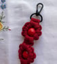 Handmade Macramé Fidget Flower Bag Charm Keyring - Image 2