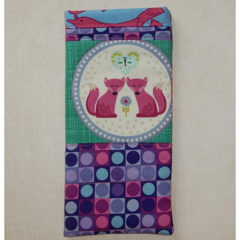 Glasses case - foxes and birds