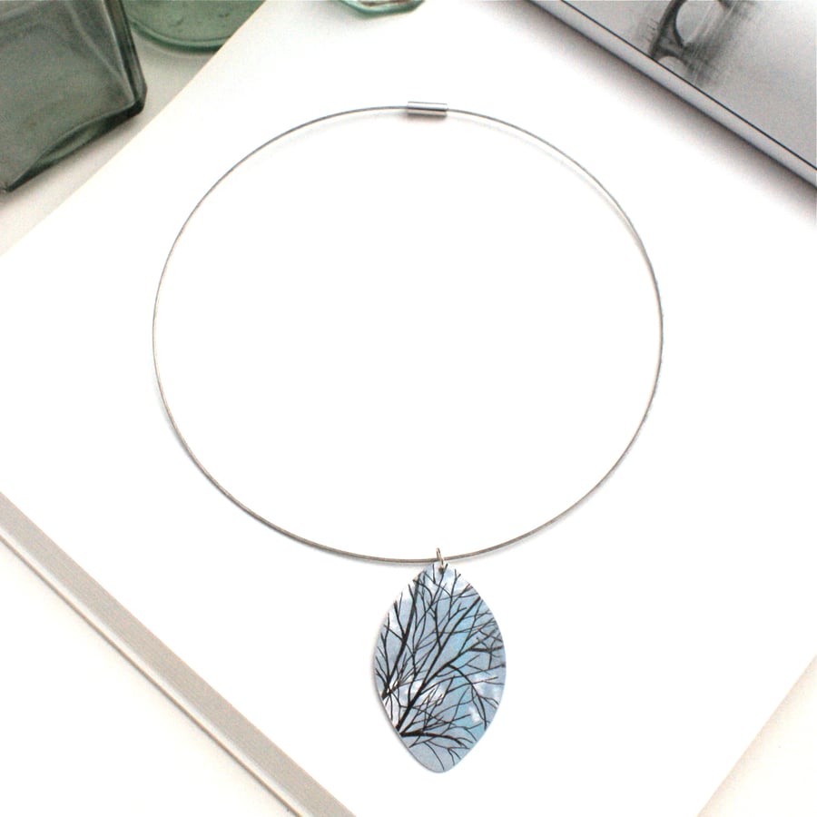 Winter branch necklace