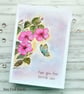 Get Well Card - flowers, butterfly, original art card, feel better soon - Image 3