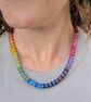 Rainbow Jade Bead Necklace - JBJ2067 - Image 3