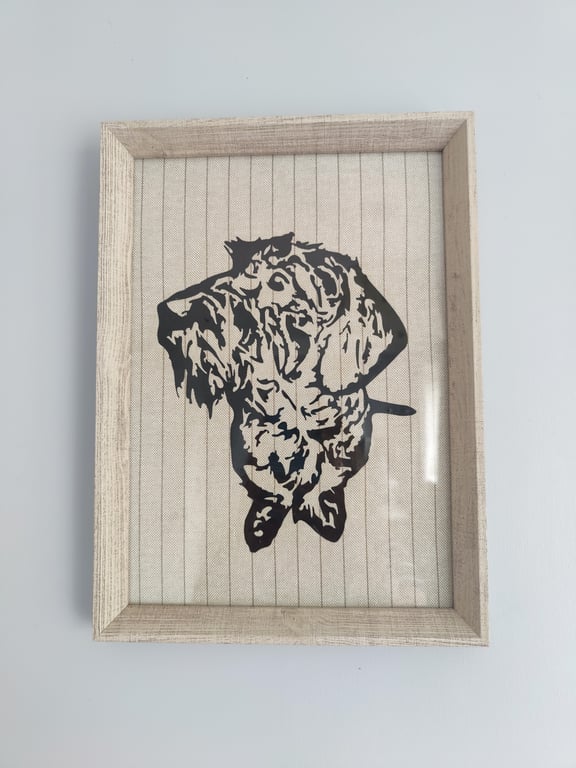 Personalised Dog Portrait Framed