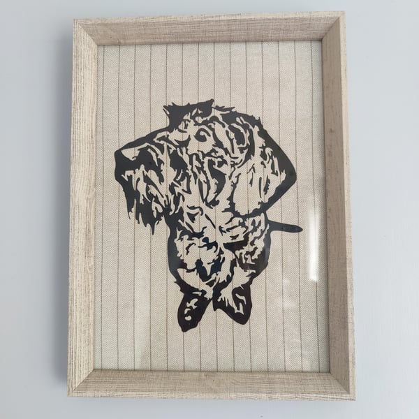 Personalised Dog Portrait Framed