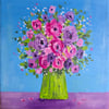 'Roses Forever Bouquet' original acrylic mini canvas