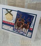 Handmade Christmas card - Santa's reindeer - Image 7