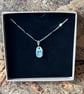 Handmade, Unique Forget-Me-Not Necklace, Sterling Silver Hearts Chain.