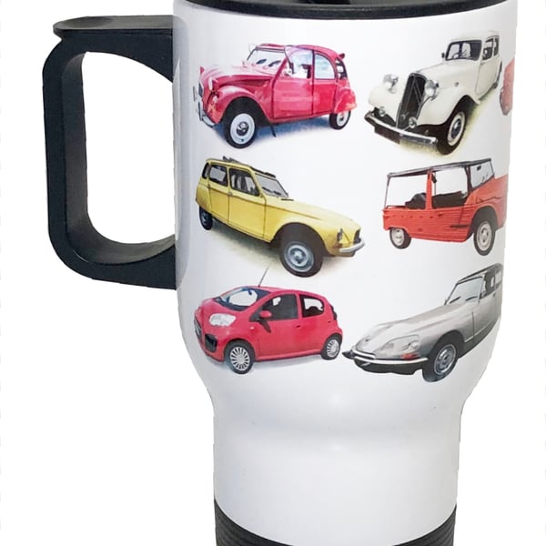 Citroen Classic Cars - 14fl oz Stainless Steel Travel Mug