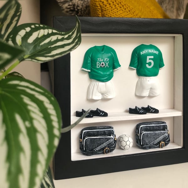 Personalised Football or Rugby Gift - the 'Double' Kit Box