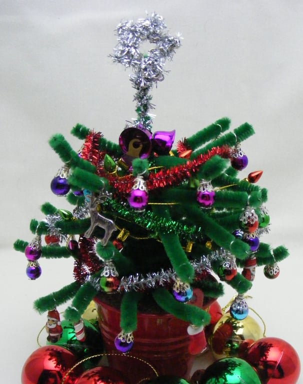 Silver Decorated Christmas Tree.