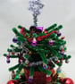 Silver Decorated Christmas Tree. - Image 1