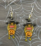 Trick or Treat Halloween Frog Dangle Earrings - Image 3
