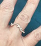 Silver Bubbles Ring, silver wave ring, stack ring, freeform ring, wave ring,  - Image 6