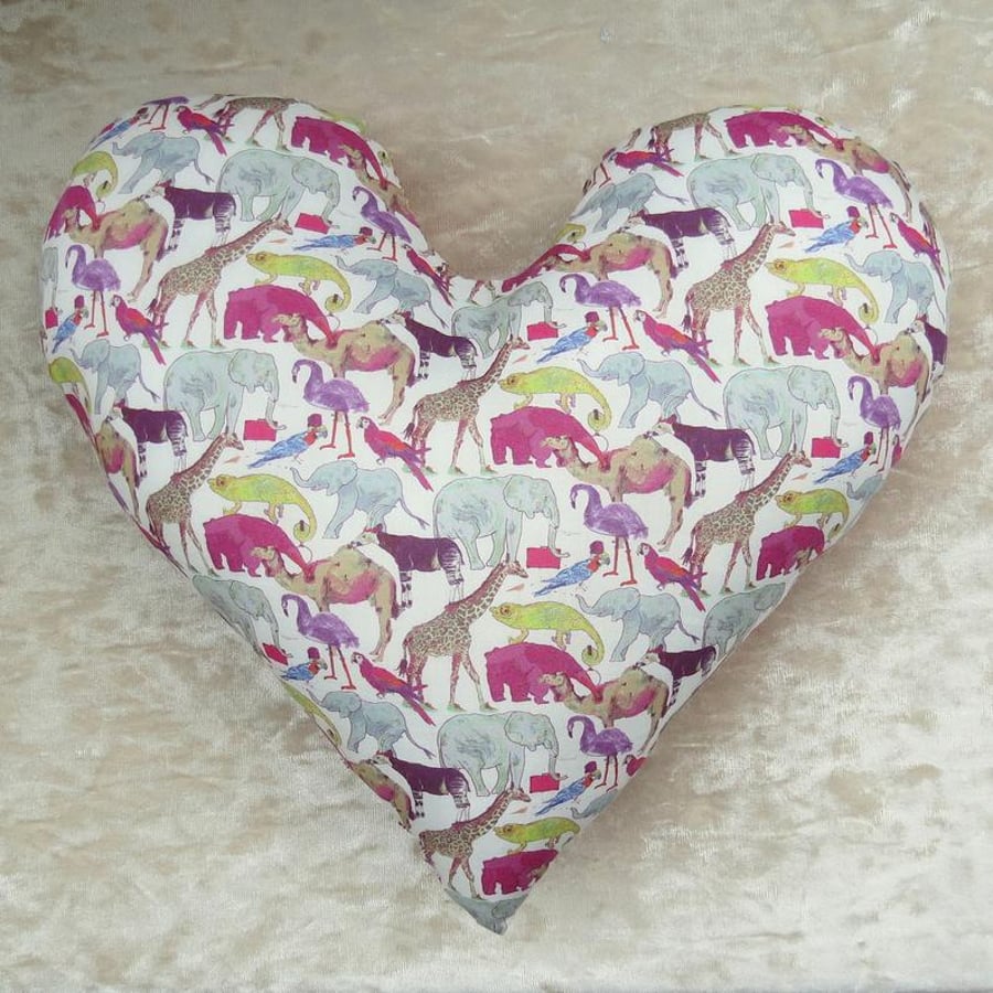 Mastectomy pillow.  Heart pillow.  Breast Cancer pillow.  Animals design.