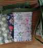 mini bunting handmade in a green floral theme. - Image 7