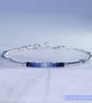 Sapphire Sterling Silver unique petite handmade bracelet - Image 1