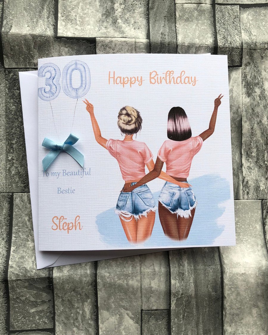 Birthday Card, Personalised for Best friend Niece,sister,Daughter,Friend, Auntie
