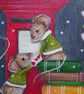 Christmas mice and red letterbox  - Image 2