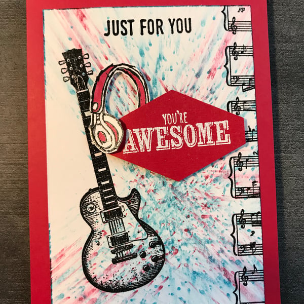 Birthday "You're Awesome" Musician Card 