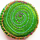 Buttons 1 inch button Hand Dyed Silks and Cottons Free Machine Embroidery Button