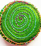Buttons 1 inch button Hand Dyed Silks and Cottons Free Machine Embroidery Button